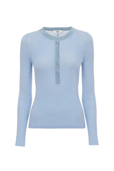 Esby Chloe Henley in Light sale Blue