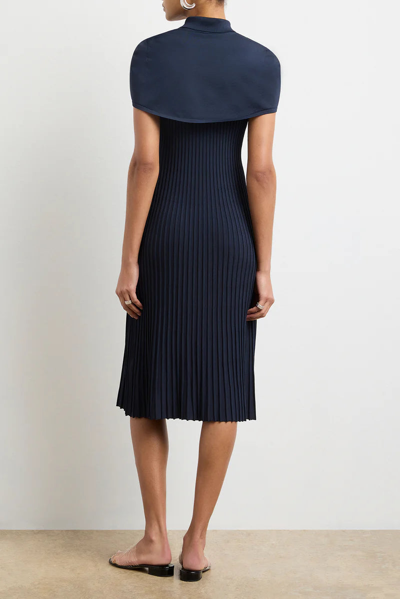 Joyce Pleated Knit Midi Dress