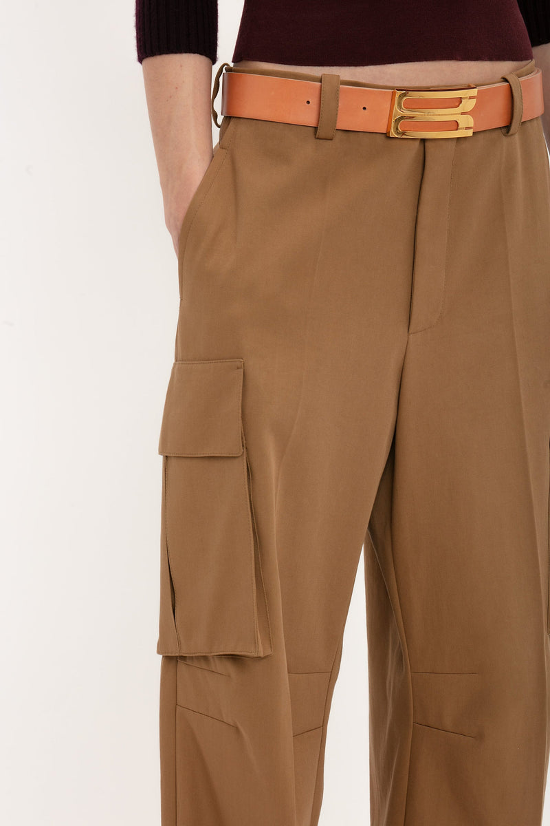 Cotton Wide-Leg Cargo Pants