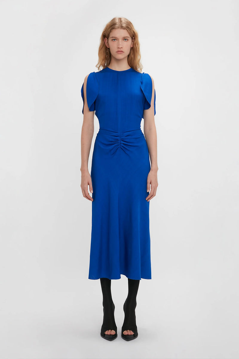 Gathered Waist Midi Dress