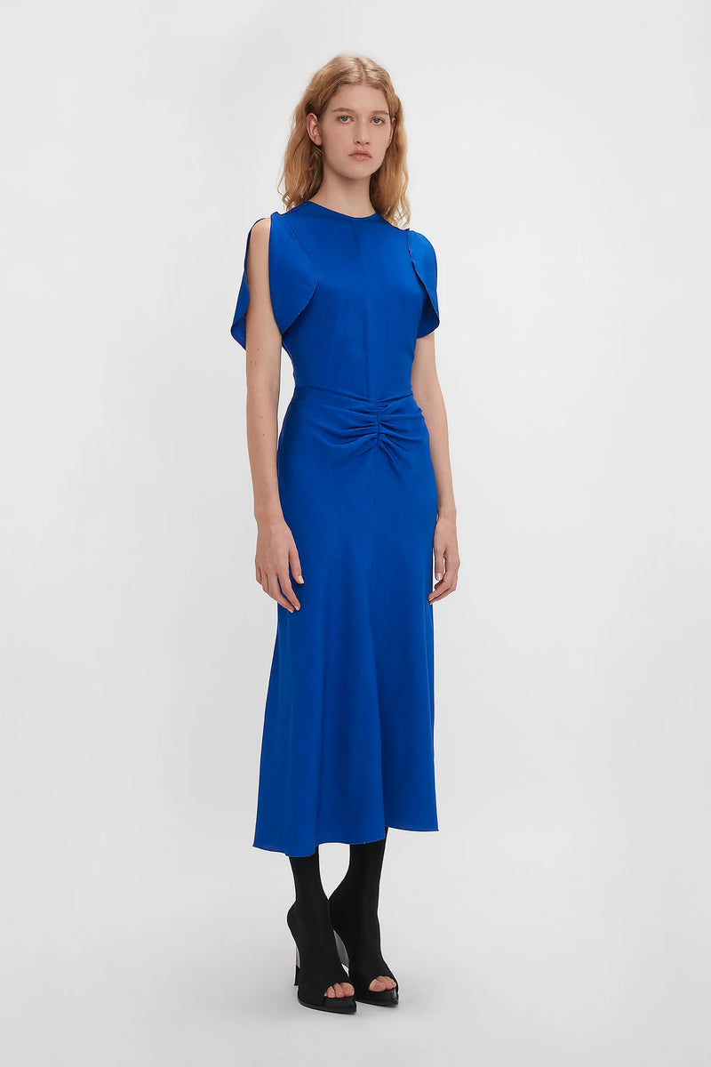 Gathered Waist Midi Dress