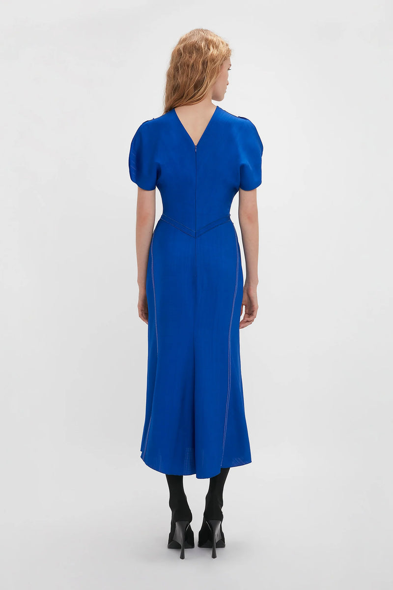 Gathered Waist Midi Dress