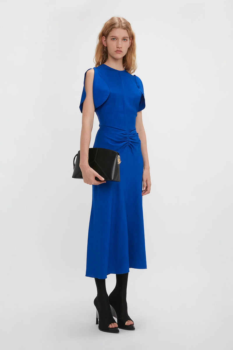 Gathered Waist Midi Dress