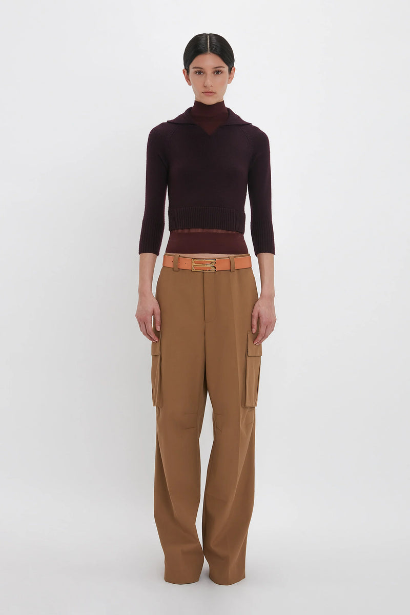 Cotton Wide-Leg Cargo Pants