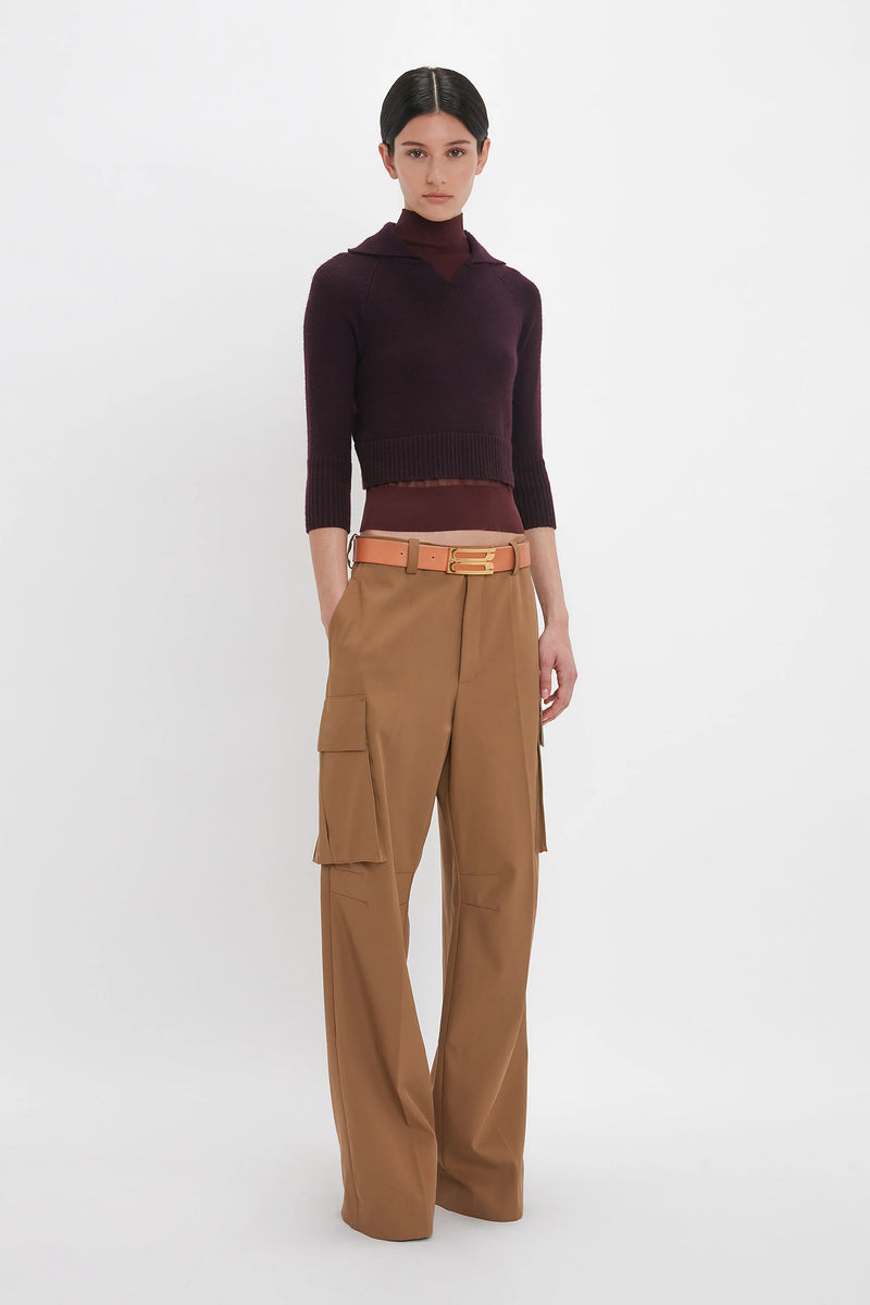 Cotton Wide-Leg Cargo Pants