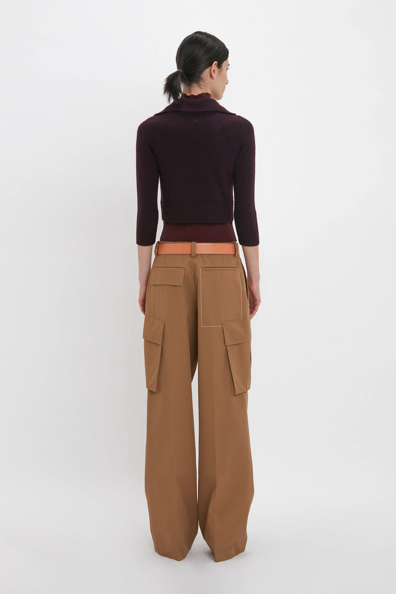 Cotton Wide-Leg Cargo Pants