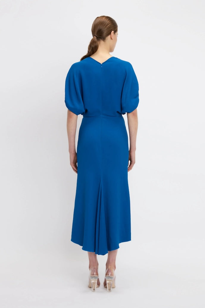 Blouson Sleeve Detail Midi Dress