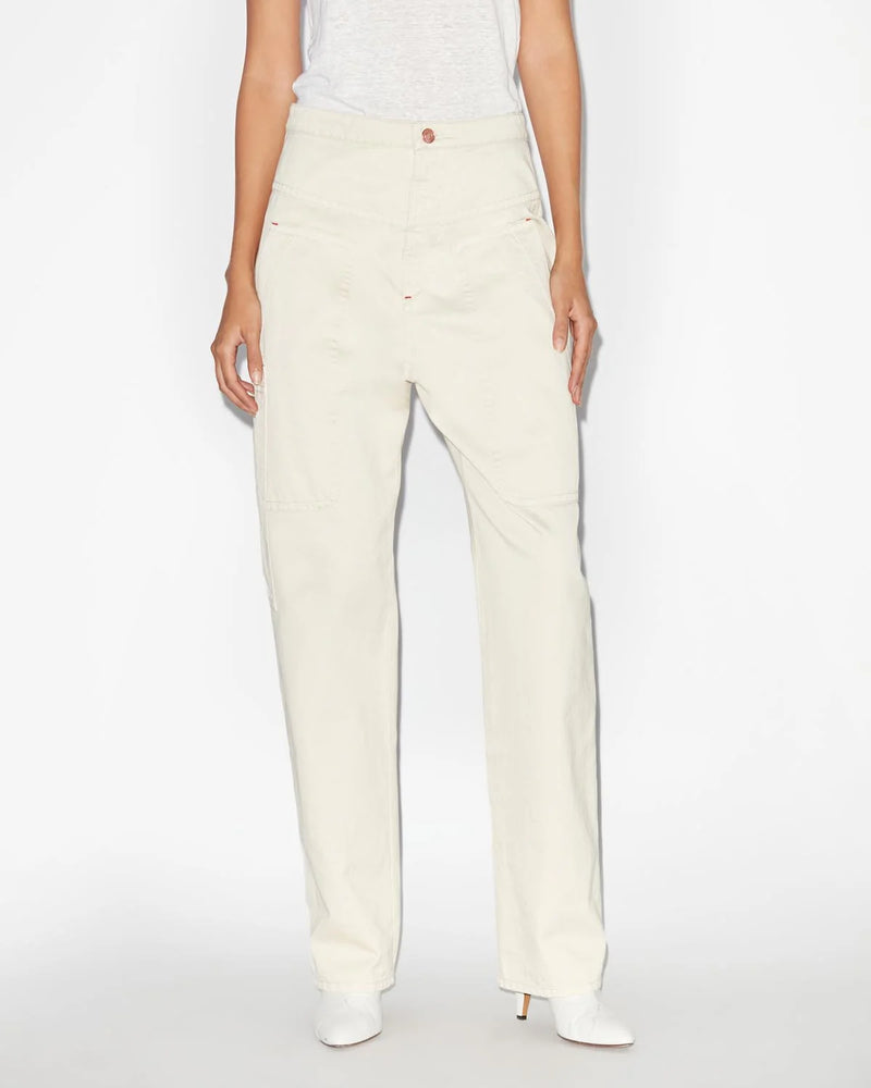 Philna Cotton High-Rise Pants