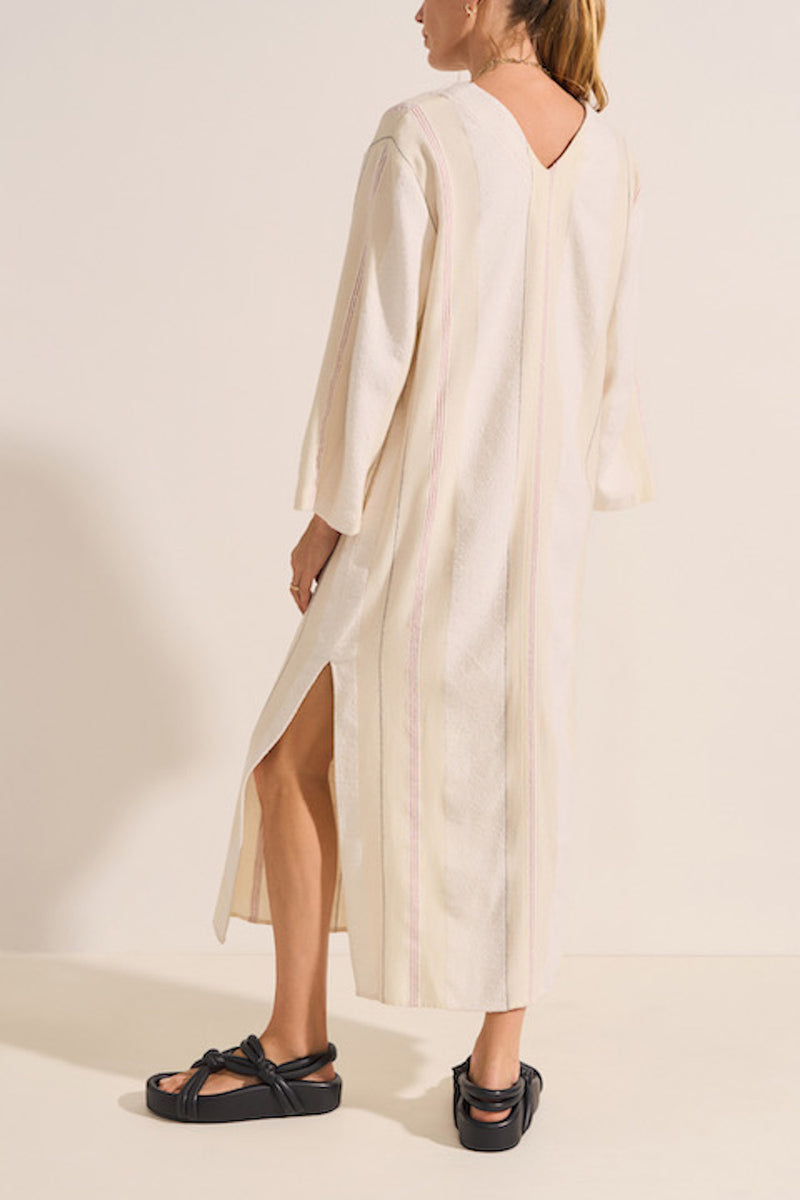 Agave Boucle Cotton Stripe Caftan