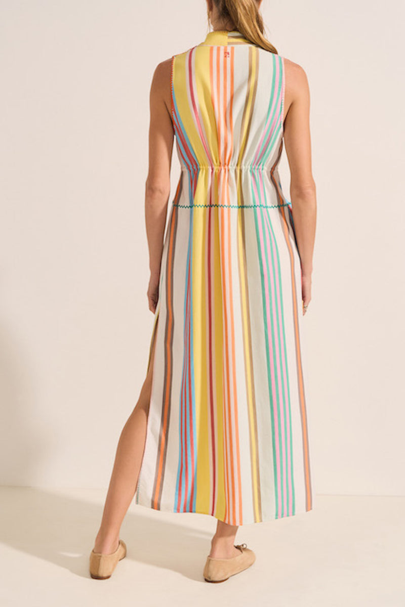 Babylon Striped Ankle Length Dress