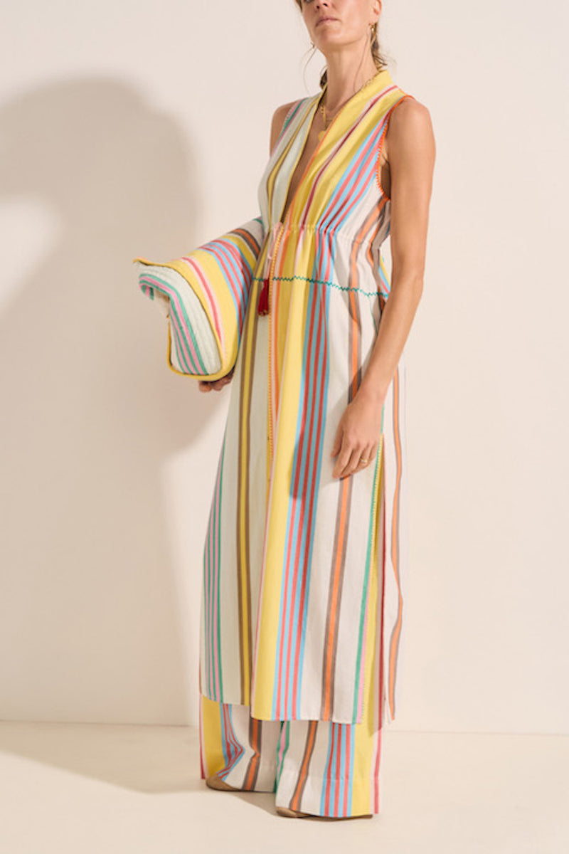 Babylon Striped Ankle Length Dress