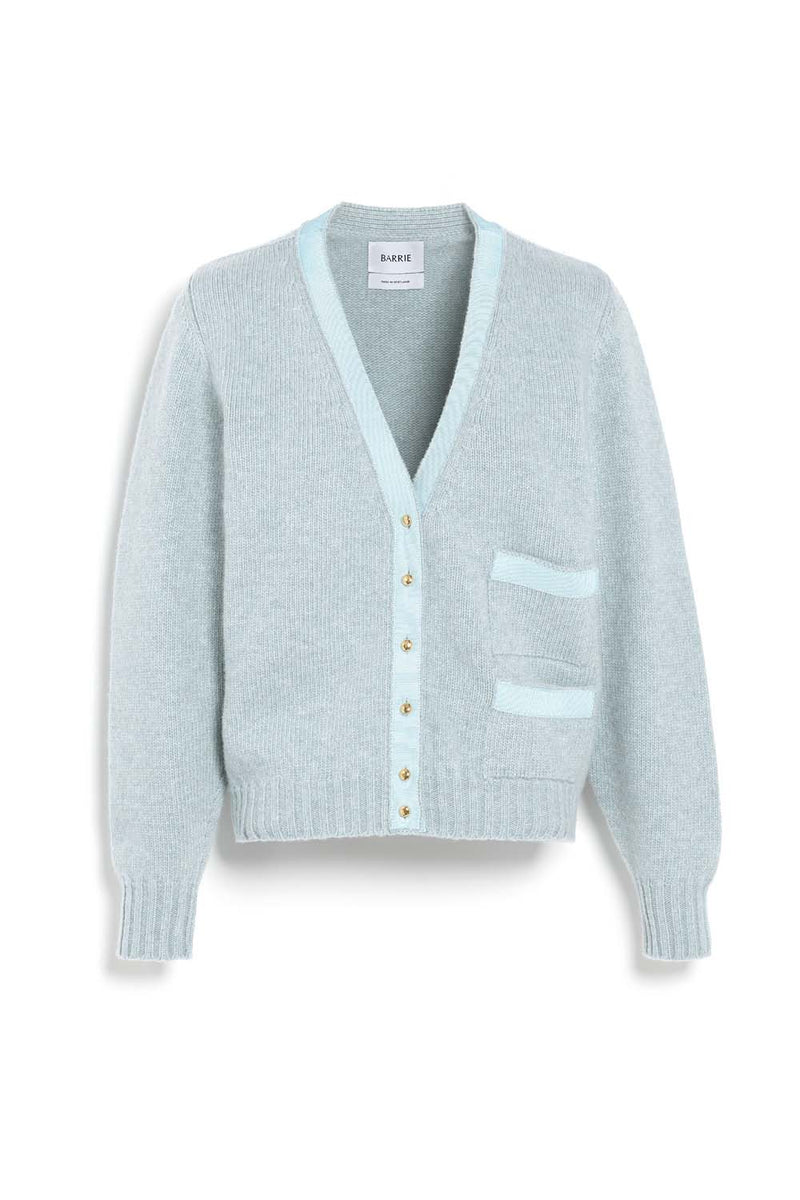 Wool Cardigan with Ribbon Detail