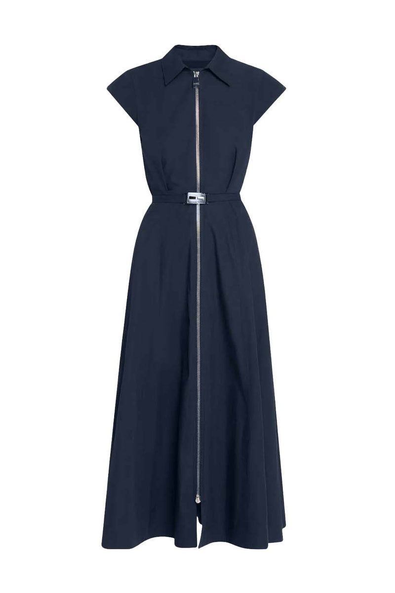 Jace Zip-Up Belted Maxi Dress