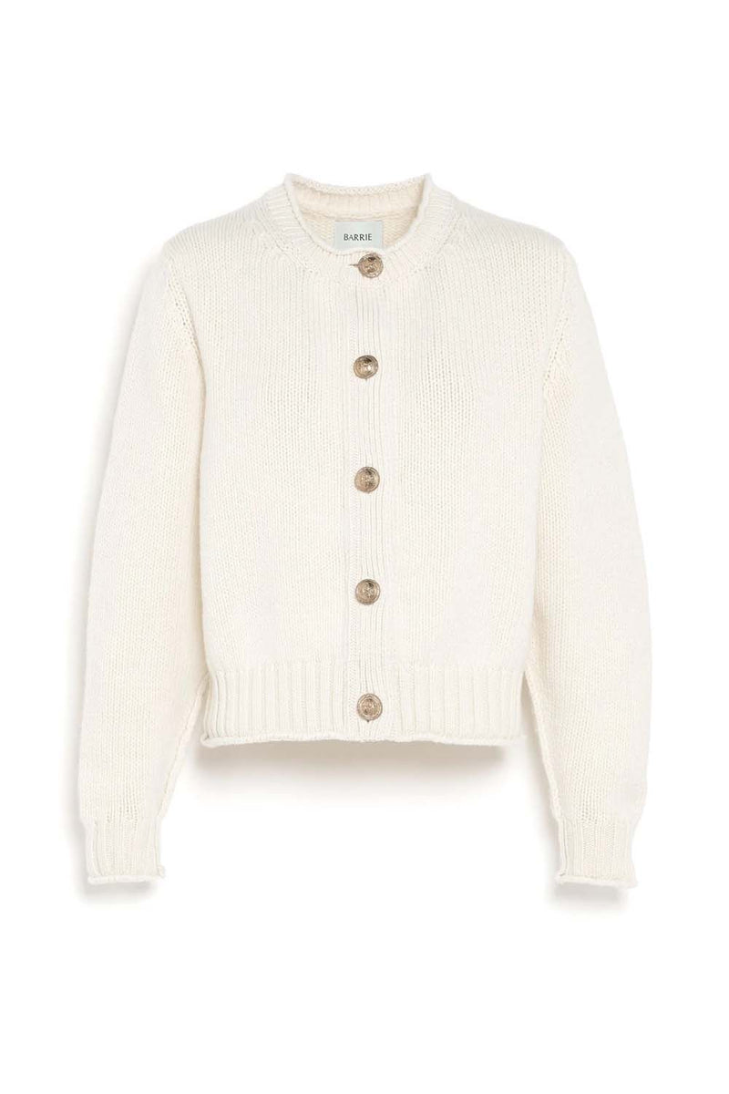 Gold Button Chunky Cashmere Cardigan