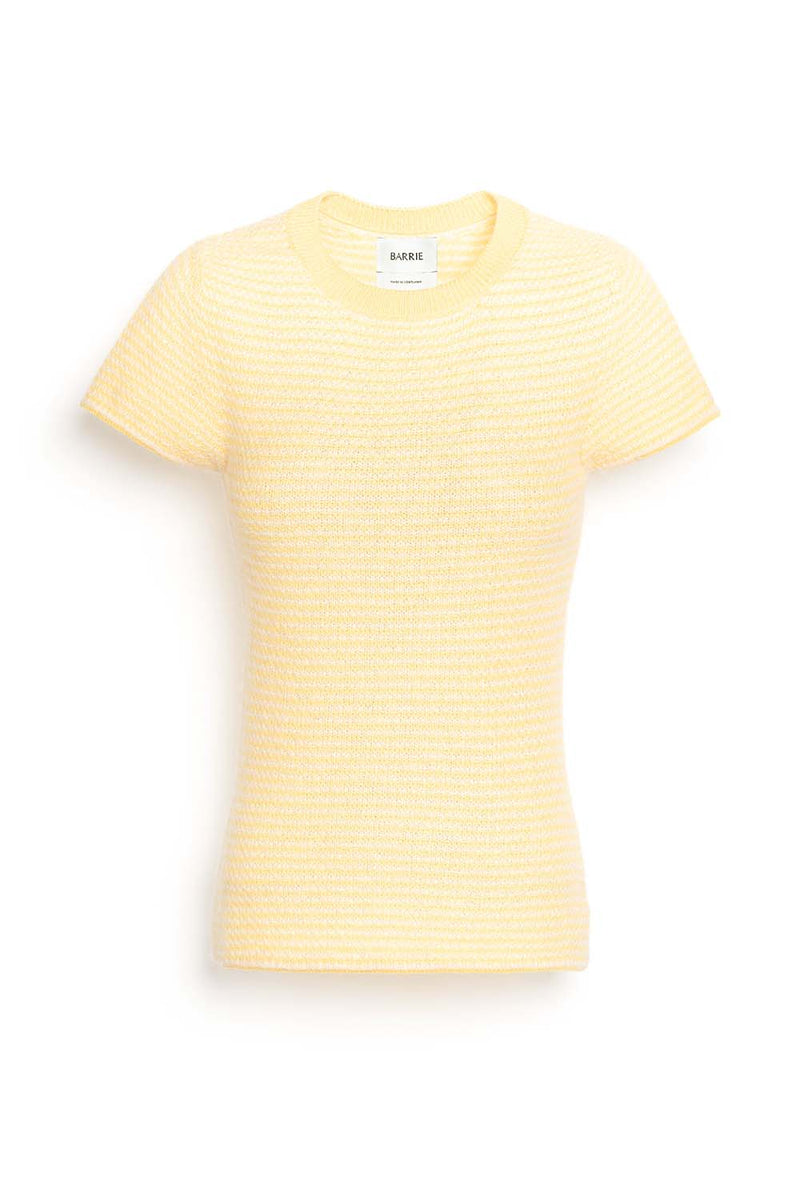 Striped Cashmere, Alpaca & Silk T-Shirt