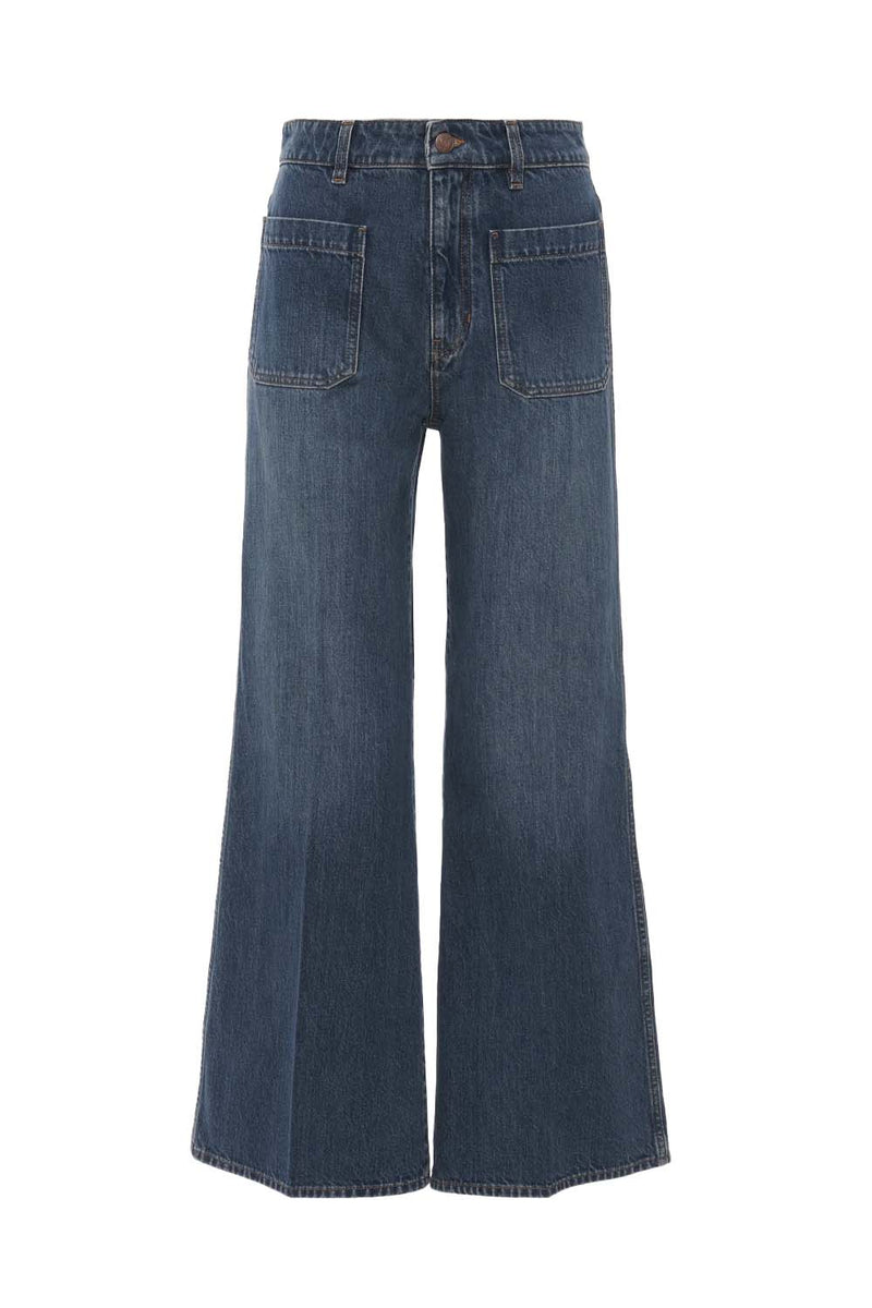 Cropped High-Rise Bootcut Jeans