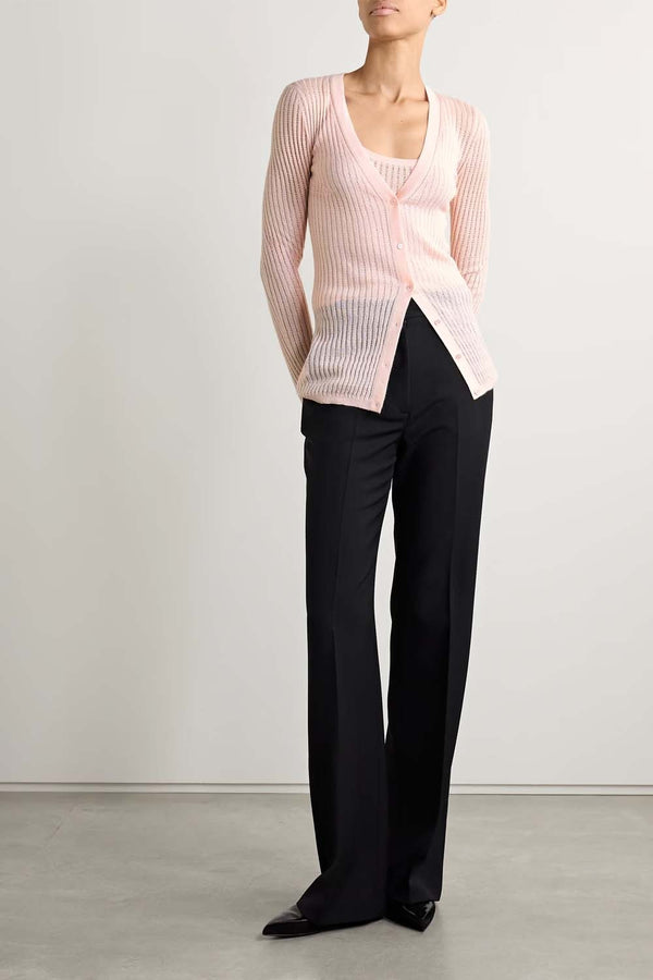 Emma Pointelle-Knit Cashmere and Silk-Blend Cardigan