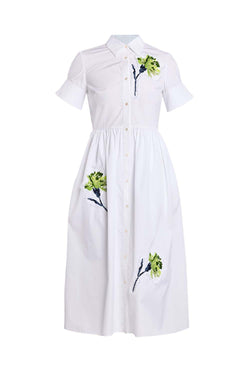 Short Sleeve Cotton Shirt Dress