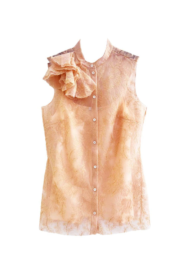 Sleeveless Lace Shirt