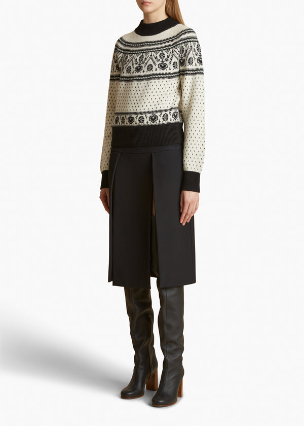 Guy Intarsia Cashmere-Blend Sweater