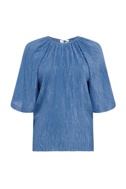 Nula Plissé Silk Blouse