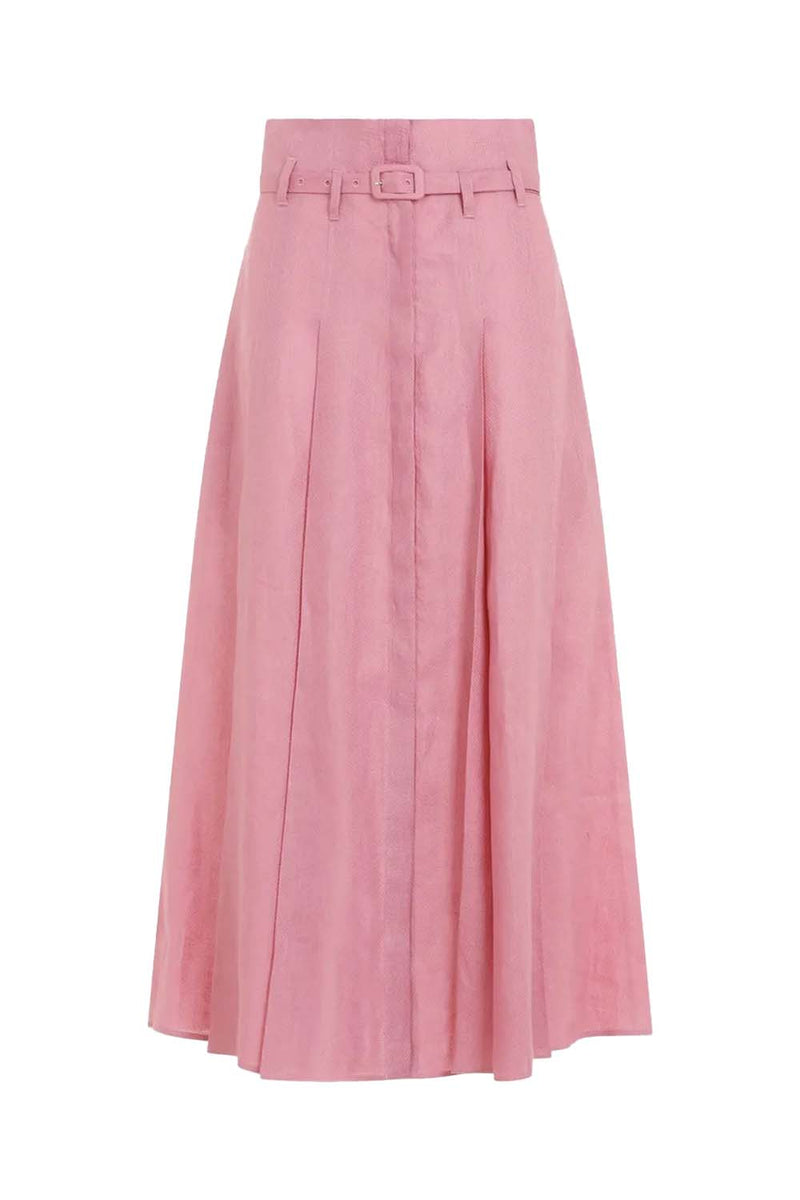 Dugald Linen Midi Skirt