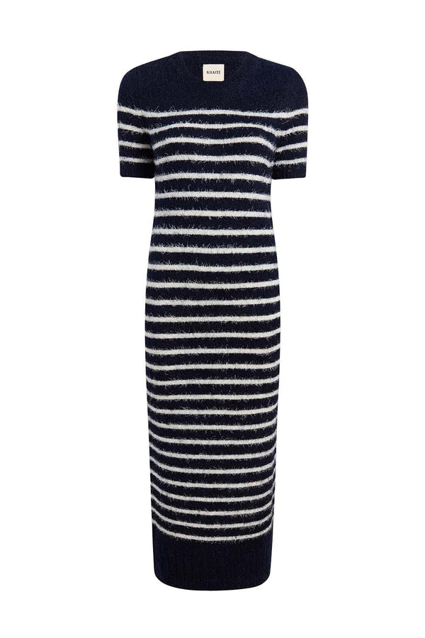 Helen Stripe Silk & Cashmere Knit Dress