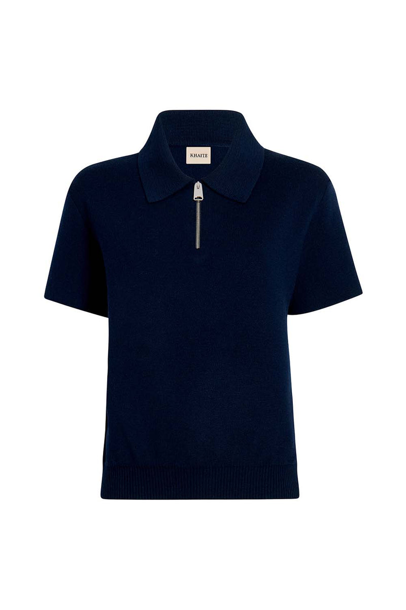 Gulliame Zip-Up Polo Top