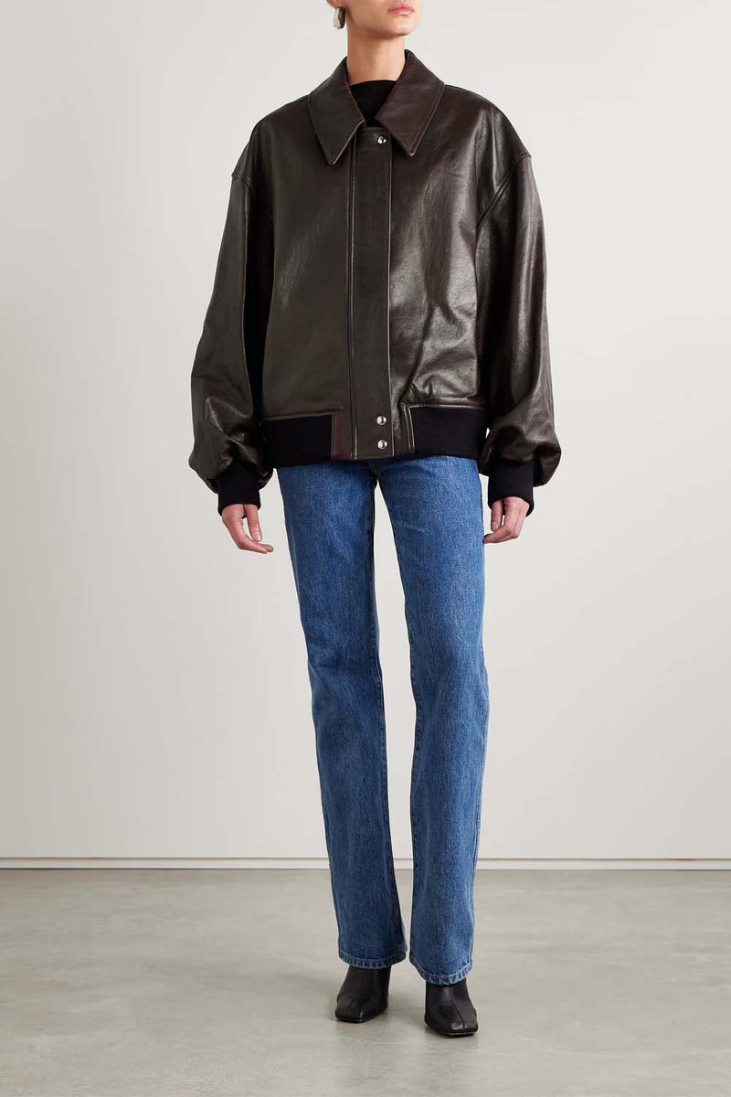 Shelman Leather Bomber Jacket