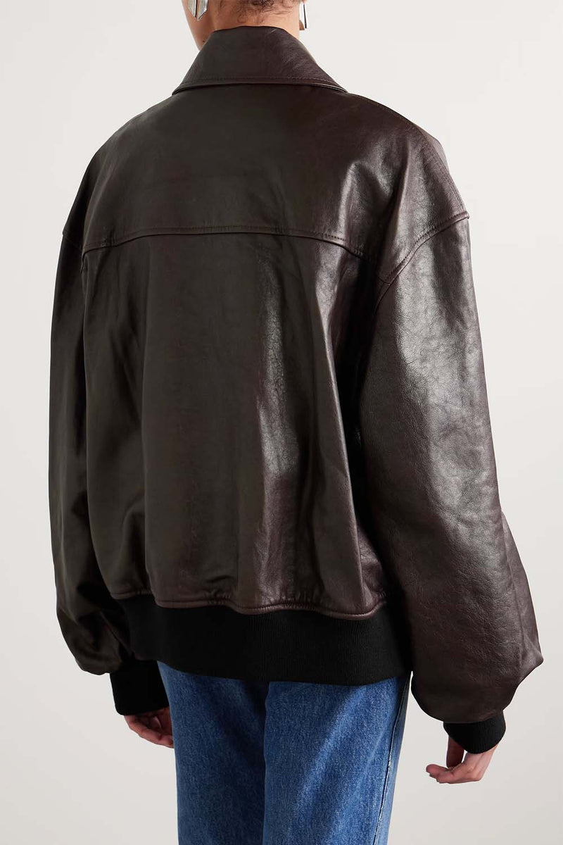 Shelman Leather Bomber Jacket