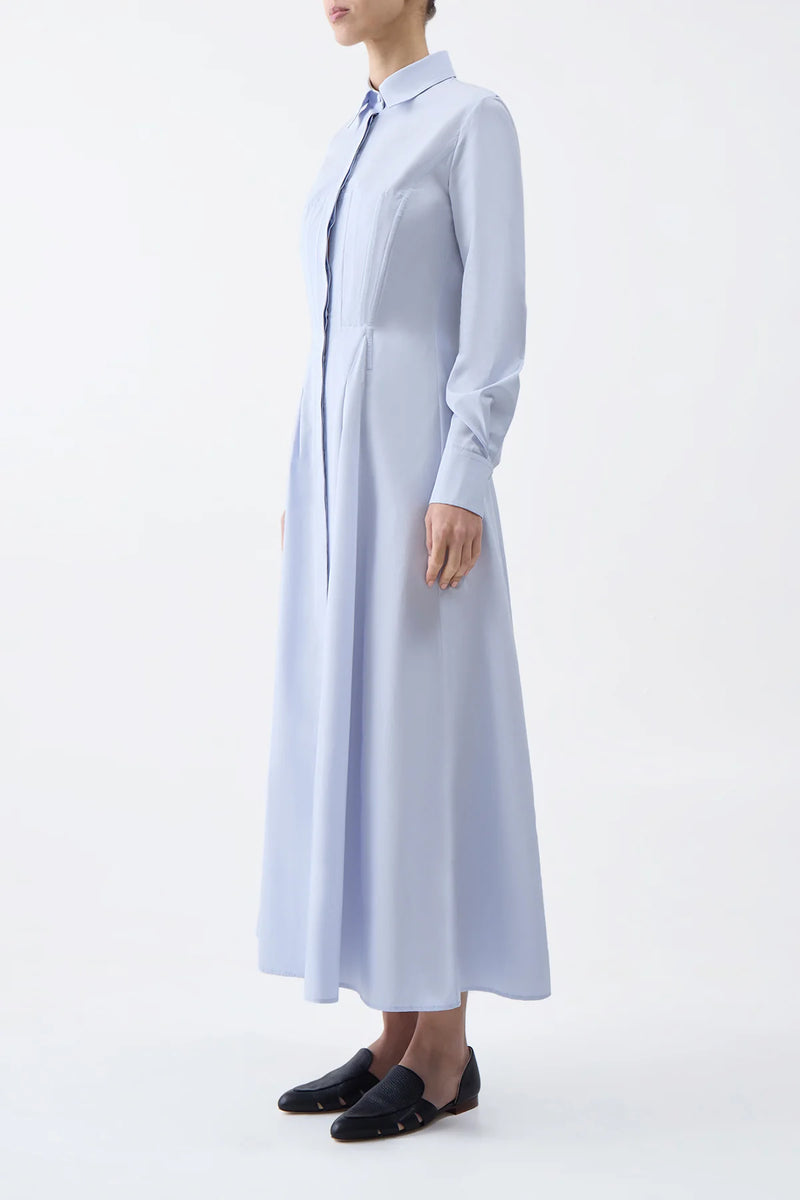 Eugene Pleated Cotton-Poplin Maxi Shirt Dress