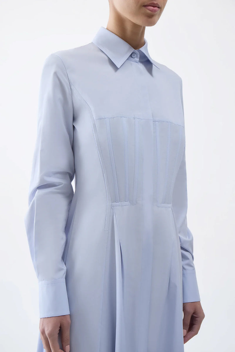 Eugene Pleated Cotton-Poplin Maxi Shirt Dress