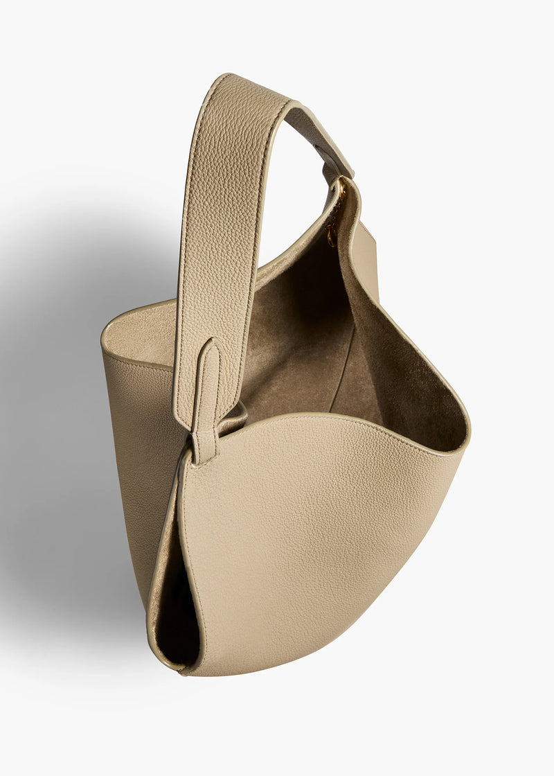 Small Leather Lotus Tote