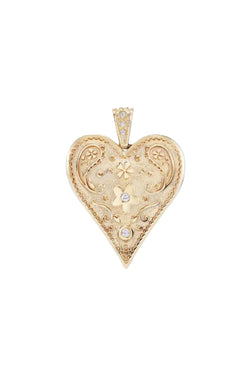 Large Southwestern Heart Charm