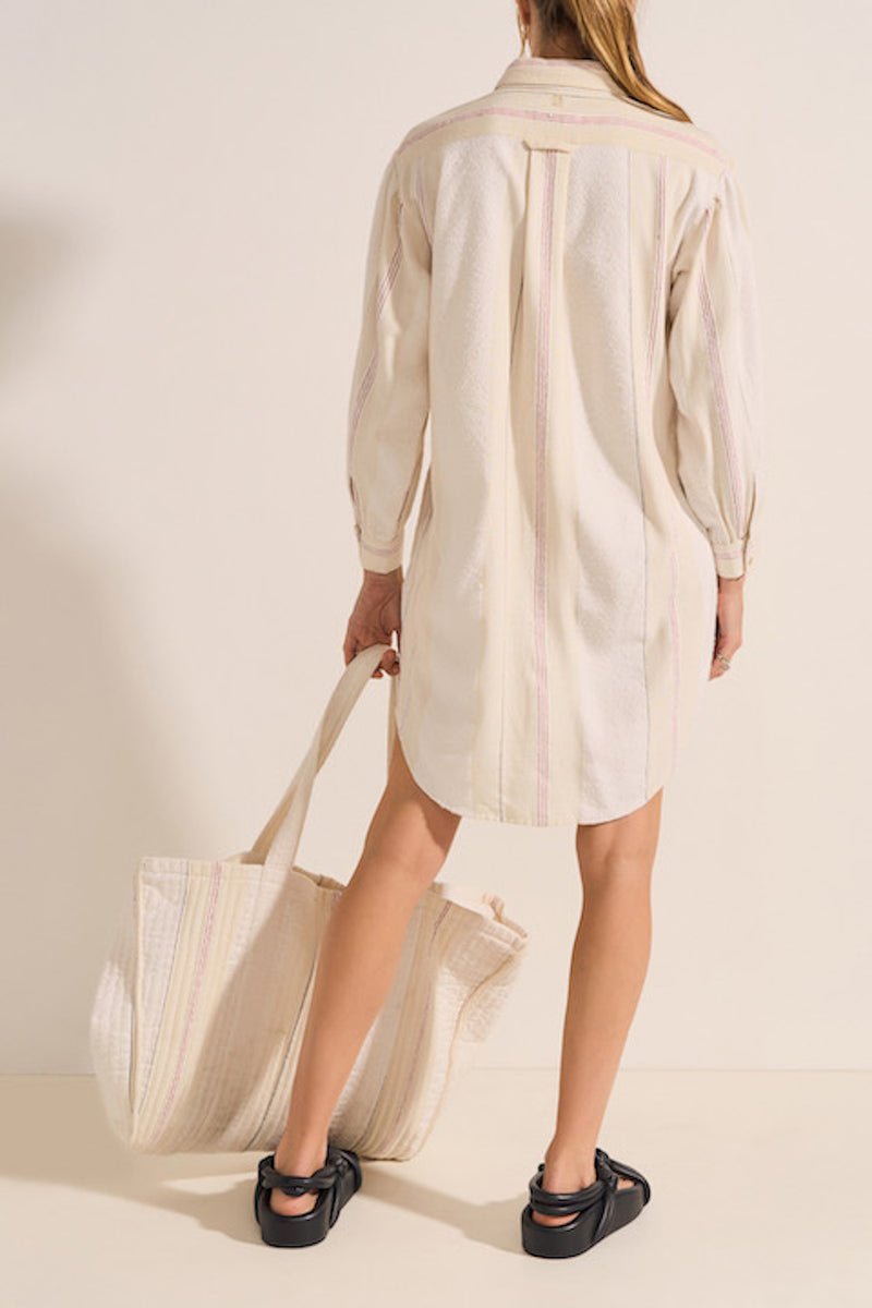 Lethe Boucle Cotton Short Shirtdress