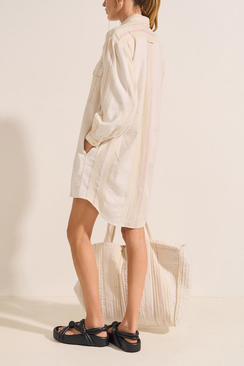 Lethe Boucle Cotton Short Shirtdress