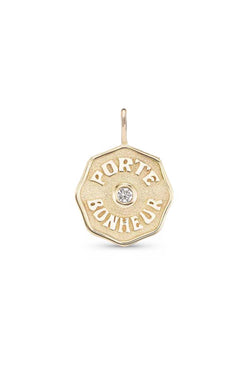 Gold Mini Porte Bonheur Diamond Charm