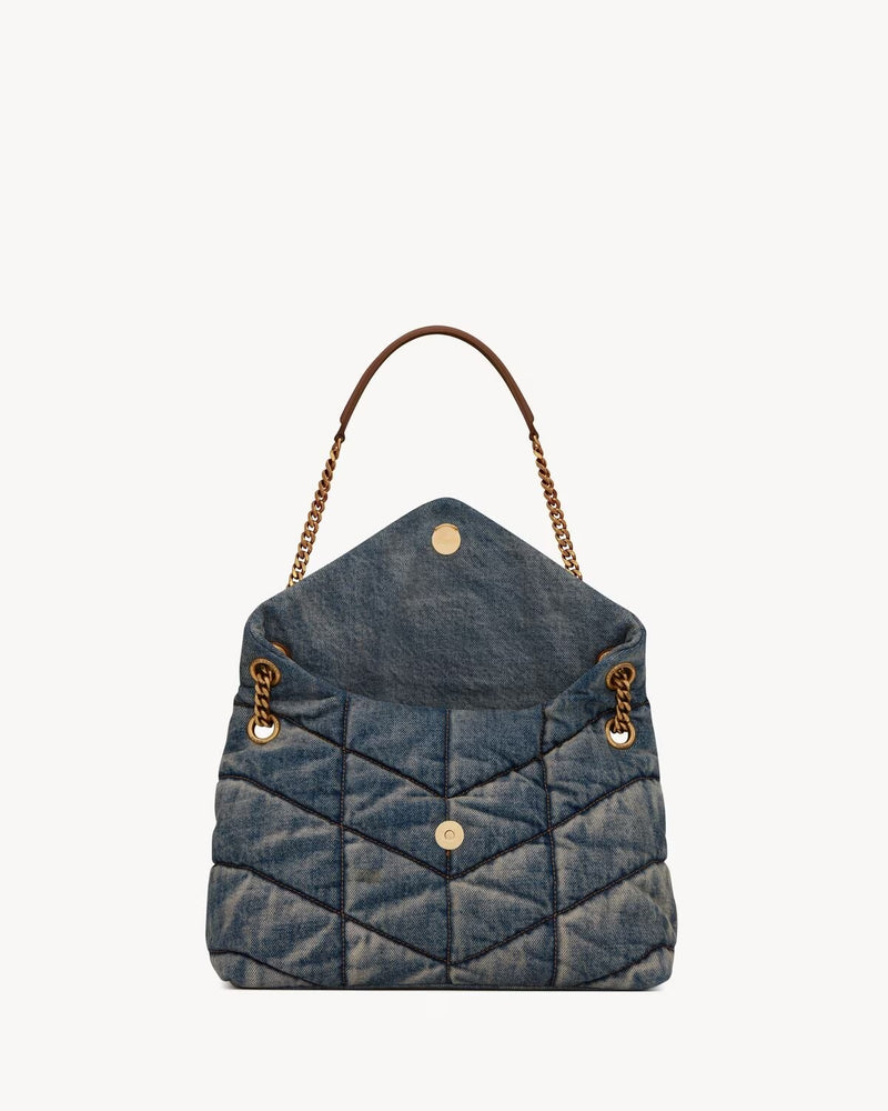 Denim LouLou Puffer Bag