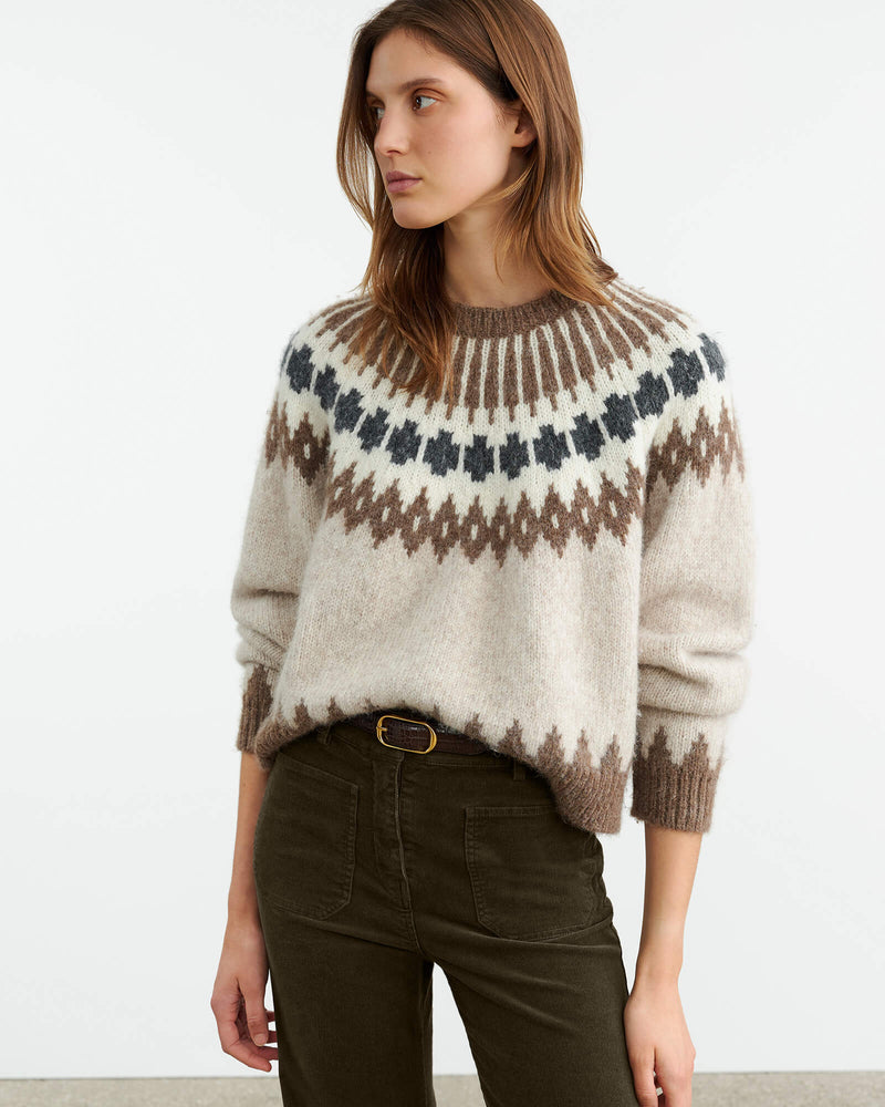 Alena Fair Isle Alpaca-Blend Sweater