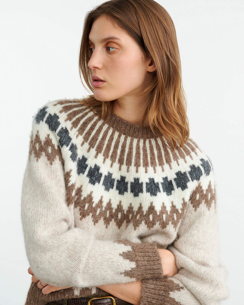 Alena Fair Isle Alpaca-Blend Sweater