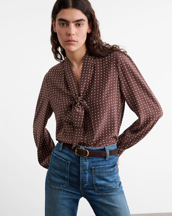 Carina Pussy Bow Silk Blouse