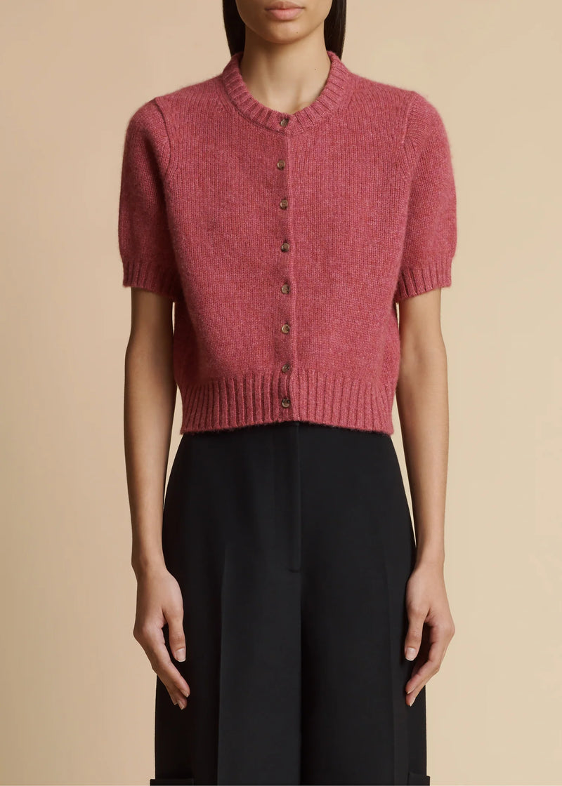 Nora Short Sleeve Cashmere Cardigan