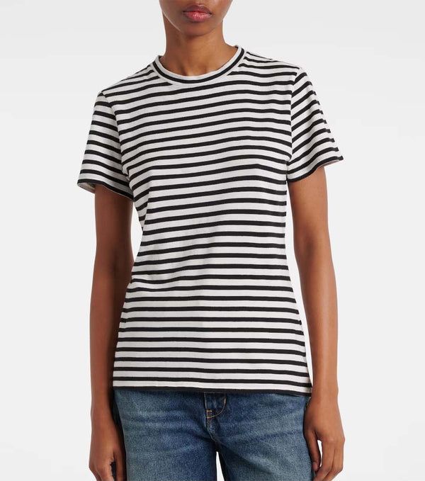 Mariela Striped Cotton Jersey T-Shirt