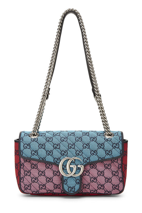 GG Marmont Small Canvas Shoulder Bag