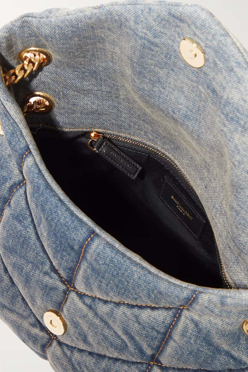 Denim LouLou Puffer Bag