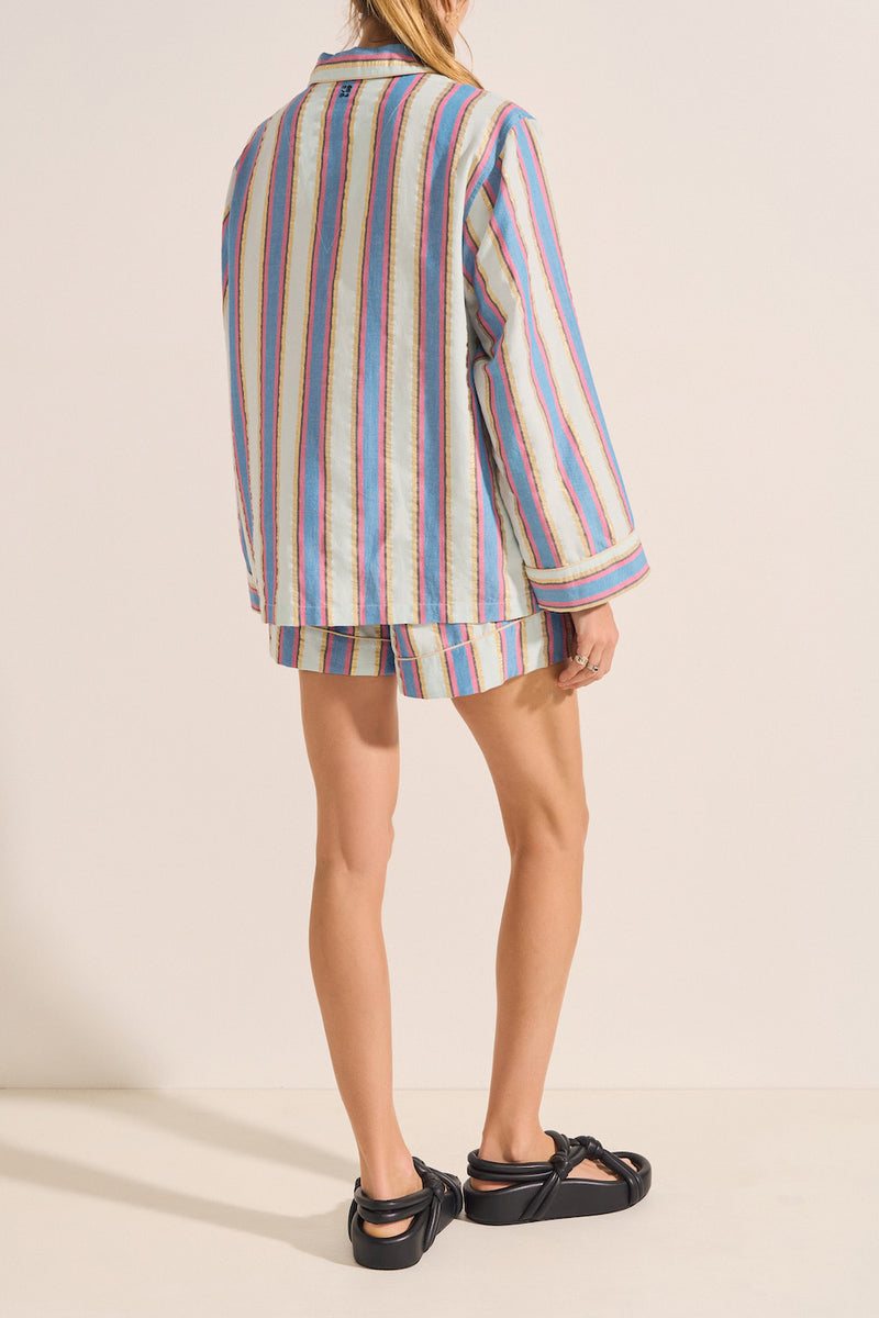 Thalia Lurex Stripe Cotton Shirt