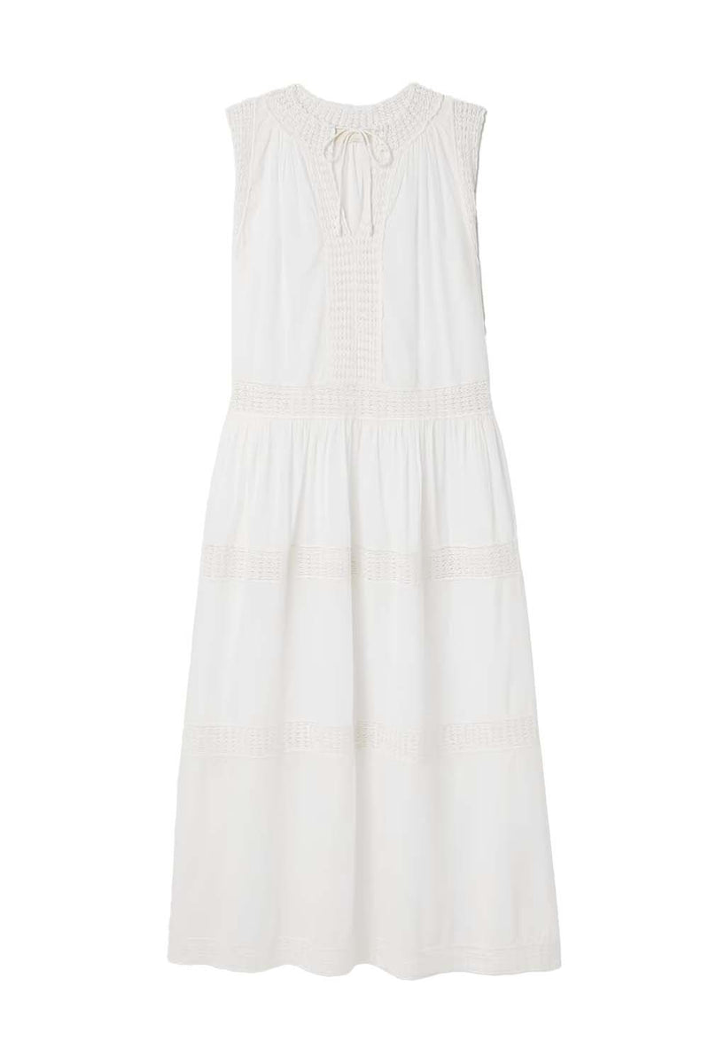 Thalia Crochet-Trimmed Cotton-Voile Maxi Dress