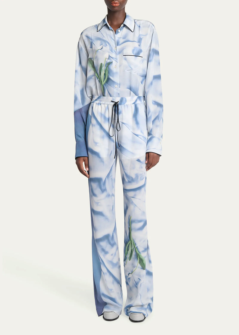 Printed Silk Pyjama Trousers