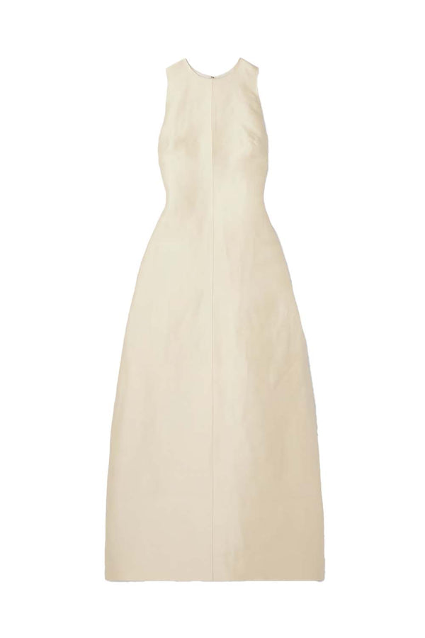 The Shiva Panelled Linen and Silk-Blend Dupion Dress