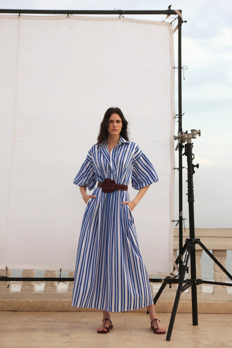 Buena Mar Striped Shirtdress